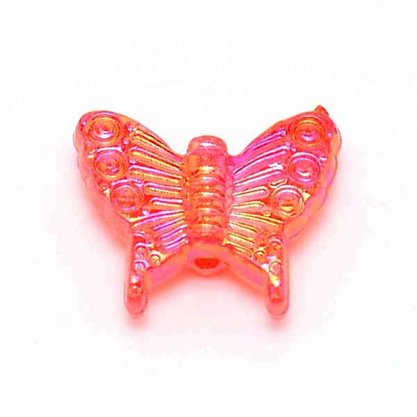 

PandaHall Transparent Acrylic Beads, Butterfly, Crimson, 13x15.5x4.5mm, Hole: 1.5mm Acrylic Butterfly Pink