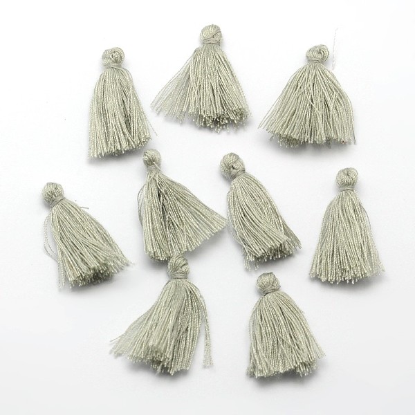 

PandaHall Cotton Thread Tassels Pendant Decorations, Gray, 25~31x5mm, about 39~47pcs/bag Cotton Gray