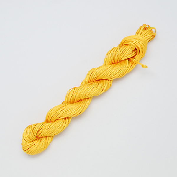 

PandaHall Nylon Thread, Nylon Jewelry Cord for Custom Woven Bracelets Making, Gold, 2mm, about 13.12 yards(12m)/bundle, 10bundles/bag, about...
