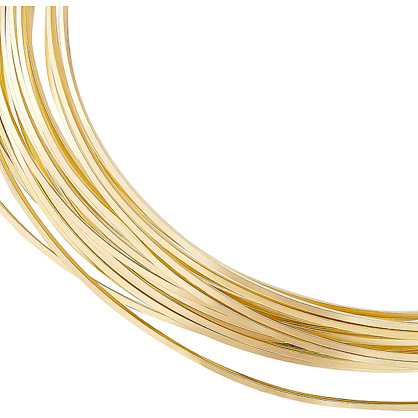 

PandaHall Brass Wire, Square Wire, Golden, 22 Gauge, 0.6x0.6mm, about 16.40 Feet(5m)/pc Brass Square