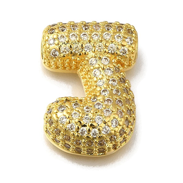 

PandaHall Brass with Cubic Zirconia Pendant, Letter J, Letter J, 22.5x15.5x7mm, Hole: 4.5mm Brass+Cubic Zirconia Letter J Clear