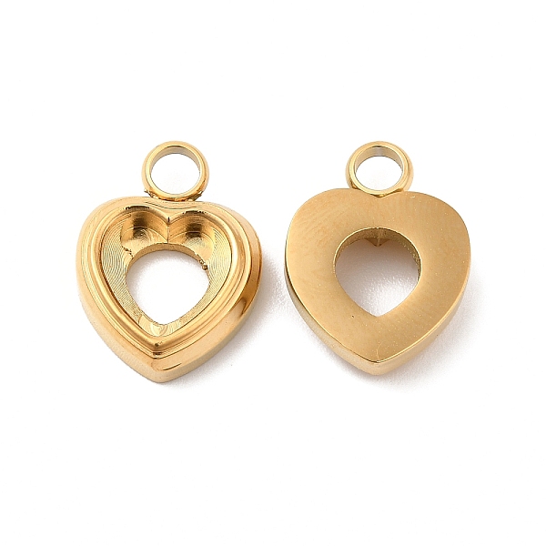 

PandaHall Ion Plating(IP) 304 Stainless Steel Pendant Cabochon Settings, Heart, Real 14K Gold Plated, 16x12x4mm, Hole: 3mm, Tray: 8.5x8mm...