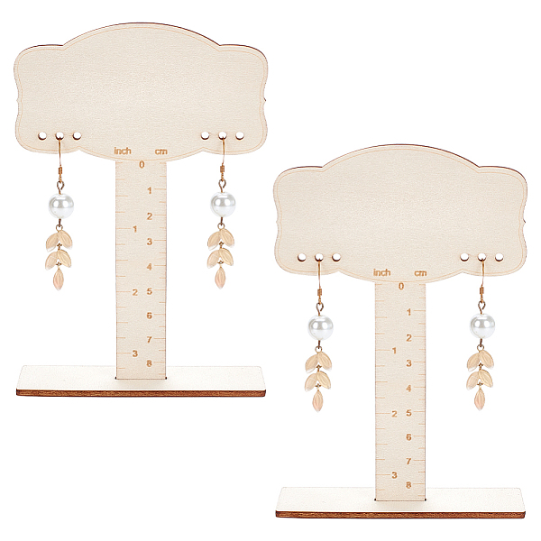 1 Set Wooden Earrin… - image