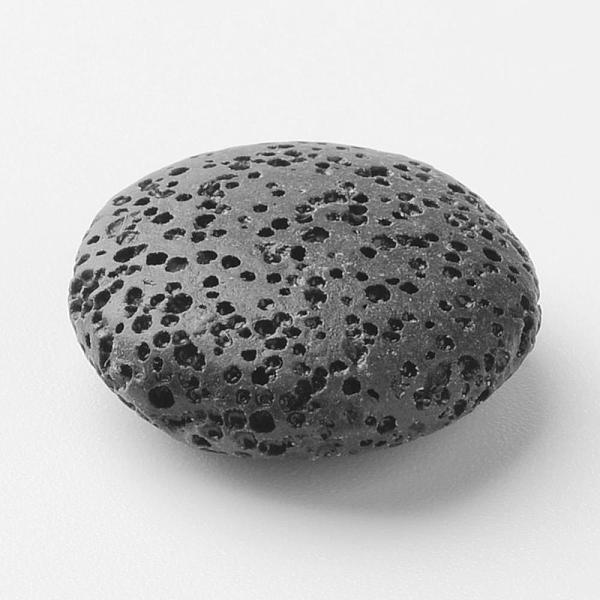 PandaHall Unwaxed Natural Lava Rock Beads, for Perfume Essential Oil Beads, Aromatherapy Beads, No Hole/Undrilled, Dyed, Flat Round, Black...