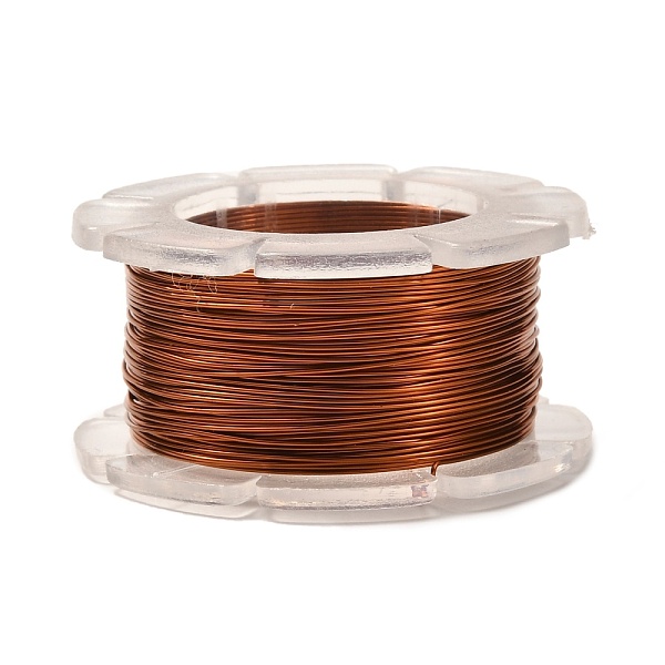 PandaHall Round Copper Craft Wire, for Jewelry Making, Long-Lasting Plated, Saddle Brown, 24 Gauge, 0.5mm, about 39.37 Feet(12m)/roll....