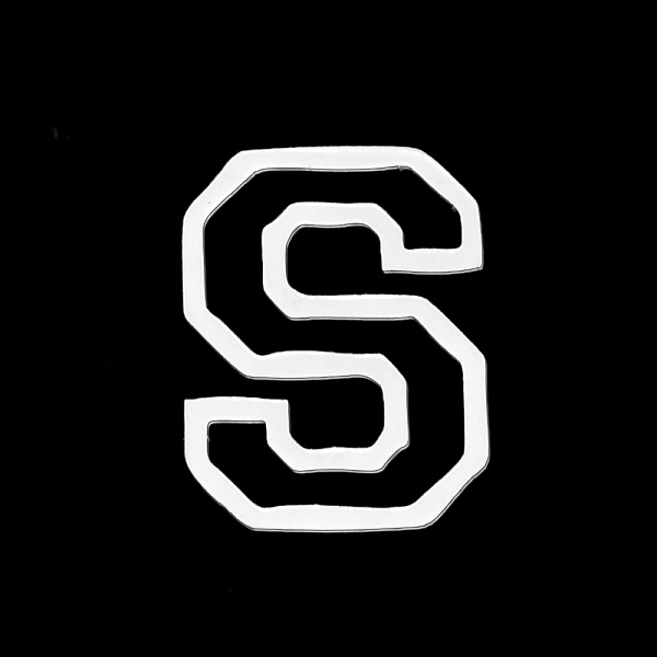 

PandaHall 201 Stainless Steel Charms, Laser Cut, Letter, No Hole, Letter.S, 12x9x1mm 201 Stainless Steel Letter S