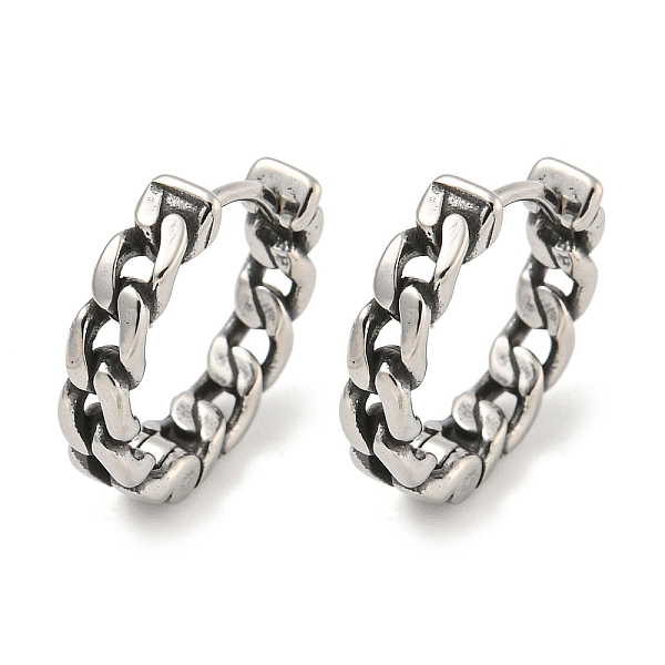 

PandaHall 316 Surgical Stainless Steel Hoop Earrings for Women and Men, Ring, Antique Silver, 17x3.5mm 304 Stainless Steel Ring