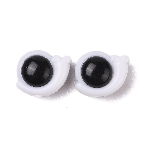 

PandaHall Two-tone Acrylic Beads, Snail, White and Black, Snail, 14x17.5x11.5mm, Hole: 3.5mm, 324pc/500g Acrylic Snail White