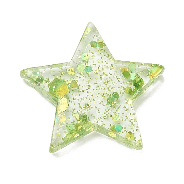 

PandaHall Transparent Resin Cabochons, with Sequins, Star, Green, 19.5x19x2.5mm Resin Star Green