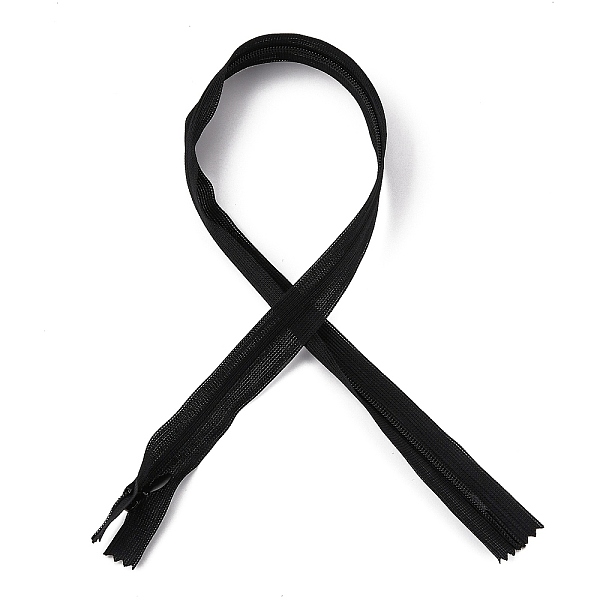 

PandaHall Garment Accessories, Nylon Zipper, Zip-fastener Components, Black, 25x2.5cm Nylon Black