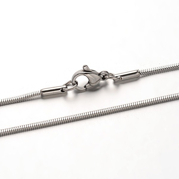 

PandaHall 304 Stainless Steel Herringbone Chain Necklaces, with Lobster Claw Clasps, Stainless Steel Color, 15.7 inch(40cm)x1mm 304...