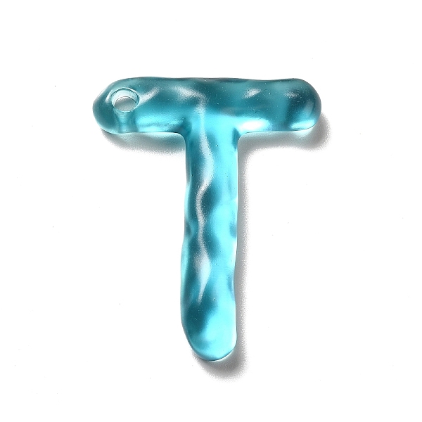 

PandaHall Transparent Resin Alphabet Pendants, Letter Charms, Letter.T, 41~45x33~52.5x8mm, Hole: 3.5mm Resin Letter T