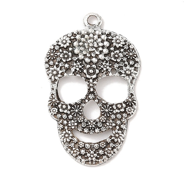 Day Of The Dead Ornaments Tibetan Style Sugar Skull Pendants