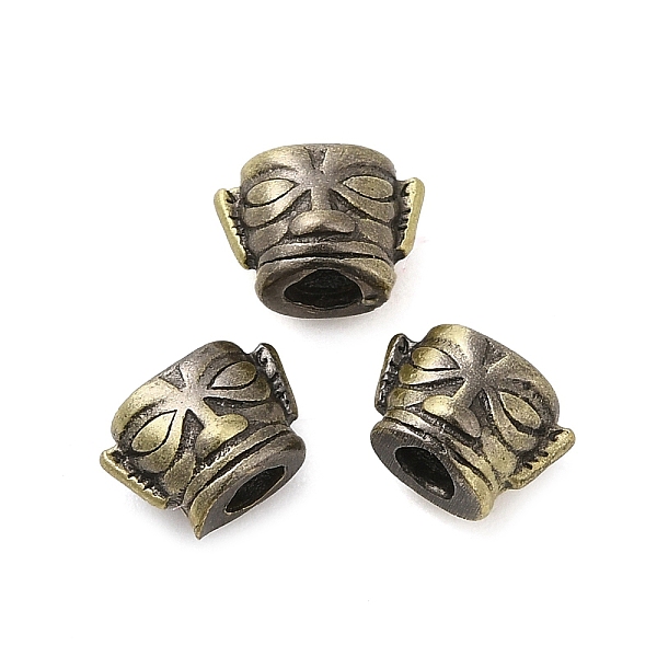 

PandaHall Tibetan Style Rack Plating Brass Bead, Long-Lasting Plated, Sanxingdui, Brushed Antique Bronze, 5.5x7.5x5mm, Hole: 2.5mm Brass...