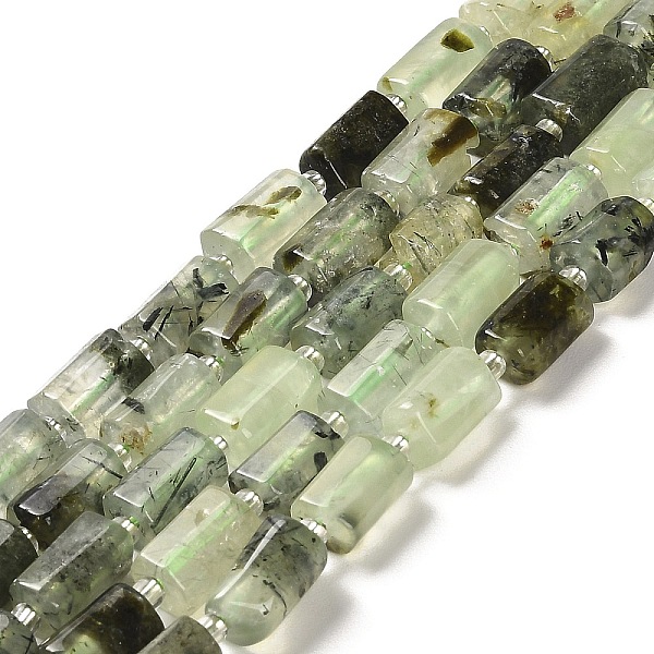 

PandaHall Natural Prehnite Beads Strands, with Seed Beads, Faceted, Column, 8.5~11x5.5~6.5mm, Hole: 1mm, about 14~15pcs/strand, 7.48''(19cm)...