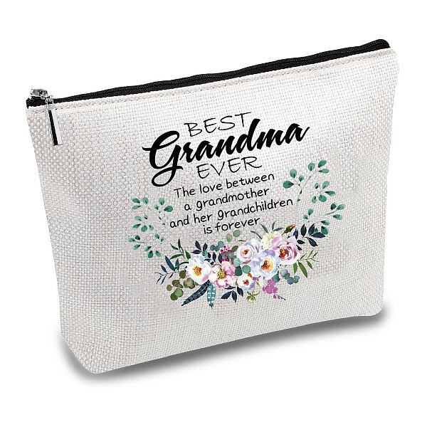 PandaHall 12# Cotton-polyester Bag, Stroage Bag, Rectangle, Flower of Life Pattern, 18x25cm Cloth Flower of Life