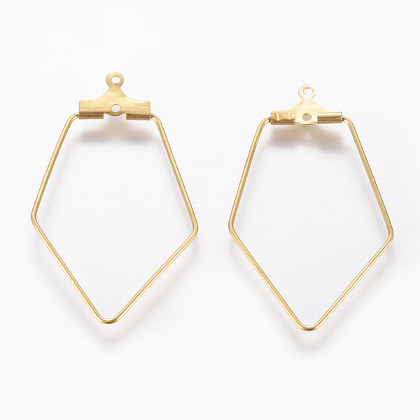 

PandaHall Brass Links, For Earring Making, Polygon, Unplated, 36.5x21x1.5mm, Hole: 1mm Brass Polygon