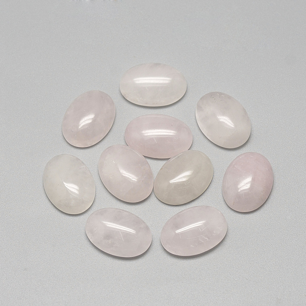 

PandaHall Natural Rose Quartz Cabochons, Oval, 10x8x4~5mm Rose Quartz Oval