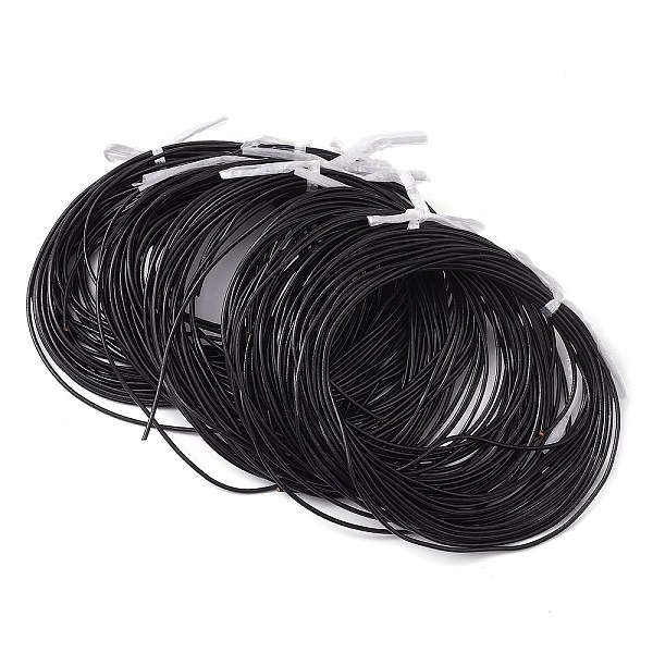 

PandaHall Round Cowhide Leather Cord, Genuine Leather Strip Cord Braiding String, Black, 2mm Cowhide Round Black