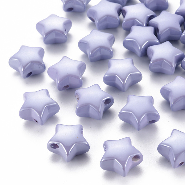 

PandaHall Opaque Acrylic Beads, Pearlized, Star, Medium Purple, 20.5x21x12.5mm, Hole: 3.5mm Acrylic Star