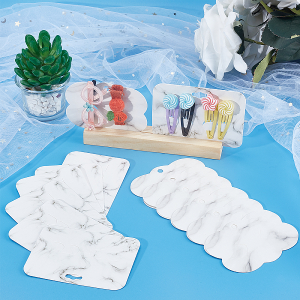 

PandaHall Marble Texture Pattern Paper Display Cards, Jewelry Display Cards, Rectangle & Cloud Shape, Light Grey, 120pcs/set Paper...