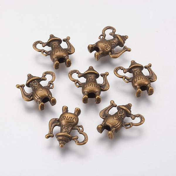 

PandaHall Metal Alloy Pendants, Lead Free & Cadmium Free & Nickel Free, Teapot, Antique Bronze, 20x15x4mm, hole: 4mm Alloy Tableware