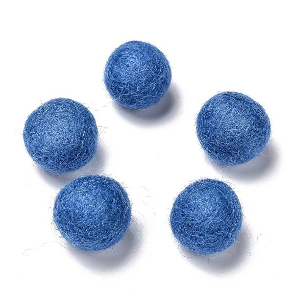 

PandaHall Wool Felt Balls, Steel Blue, 18~22mm Wool