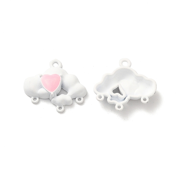 

PandaHall Alloy Chandelier Component Links, Spray Painted, Lead Free & Cadmium Free, Cloud with Heart, White, 19x21x4.5mm, Hole: 1.8mm Alloy...
