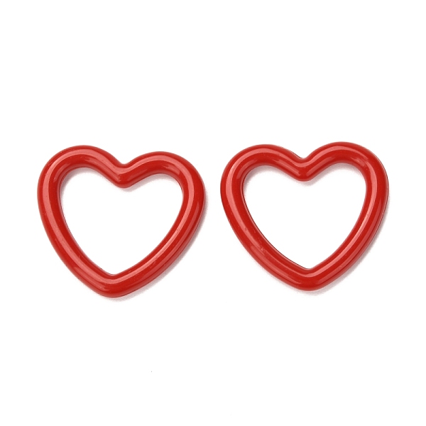 

PandaHall Opaque Acrylic Linking Rings, Heart, FireBrick, 27x30x3.5mm, Inner Diameter: 21x21.5mm Acrylic Heart Red