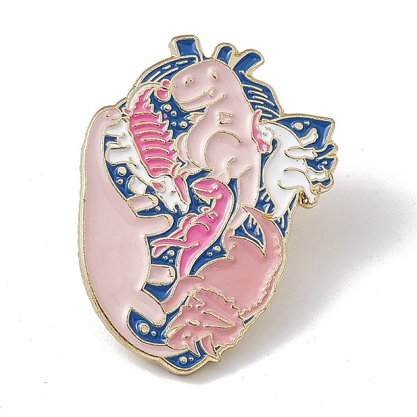 

PandaHall Anatomical Heart Enamel Pin, Light Gold Alloy Brooch for Backpack Clothes, Dinosaur Pattern, 30x22x2mm, Pin: 1.3mm Alloy+Enamel...