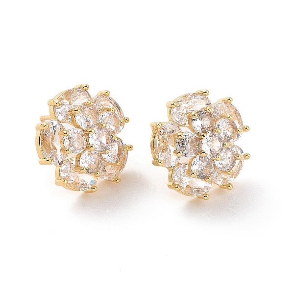 

PandaHall Clear Cubic Zirconia Flower Stud Earrings, Brass Jewelry for Women, Real 18K Gold Plated, 17x17mm, Pin: 0.6mm Cubic Zirconia...