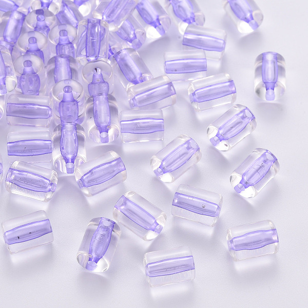 

PandaHall Transparent Acrylic Beads, Column, Lilac, 10x7.5mm, Hole: 1.8mm, about 950pcs/500g Acrylic Column Purple