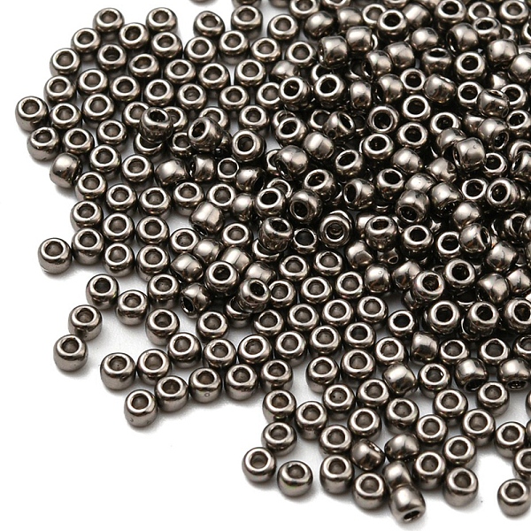

PandaHall TOHO Round Seed Beads, Japanese Seed Beads, (602) Steel Grey Metallic, 11/0, 2.2mm, Hole: 0.8mm, about 50000pcs/pound Glass Gray