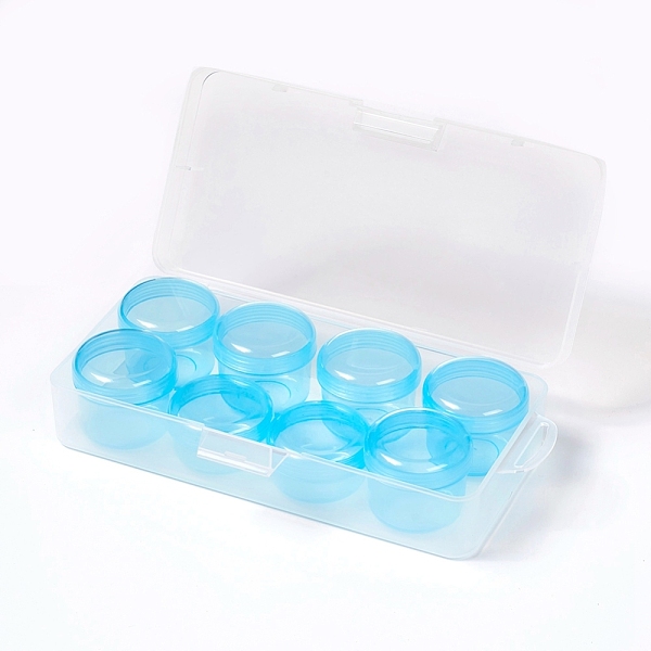 

PandaHall Plastic Bead Containers, Flip Top Bead Storage, Removable, 8 Compartments, Rectangle, Deep Sky Blue, 20x9x4.5cm, Compartments...