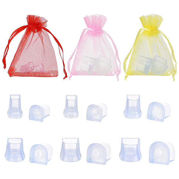 

PandaHall Gorgecraft 12Pair TPU High Heel Stoppers Protector, Round Shape Non-slip Wearable Heel Cover Shockproof Accessories, 12Pcs Organza..., Clear