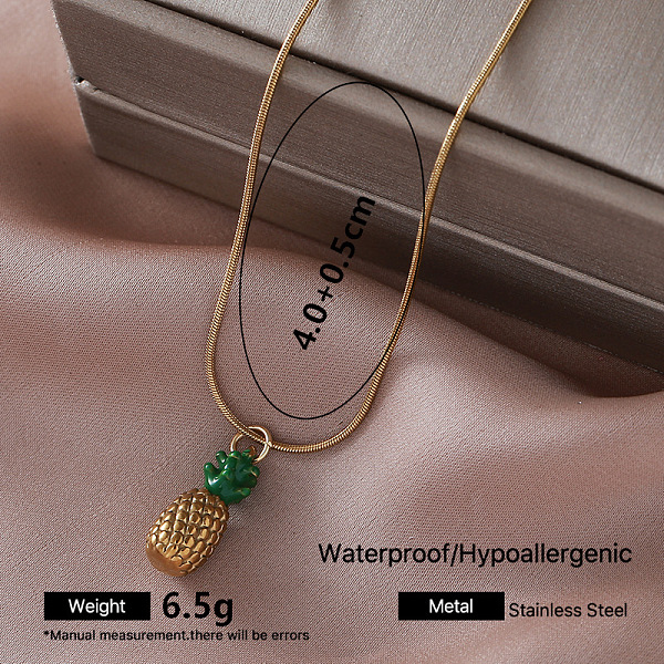 Vintage 304 Stainless Steel Enamel Pendant Necklaces