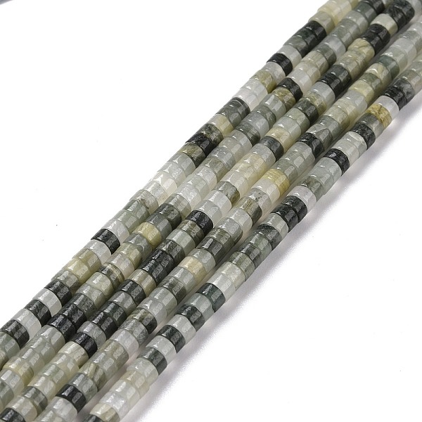 

PandaHall Natural Green Line Jaspe Beads Strands, Flat Round, 4x2mm, Hole: 1mm, about 169pcs/strand, 14.96''(38cm) Green Line Jasper Flat...