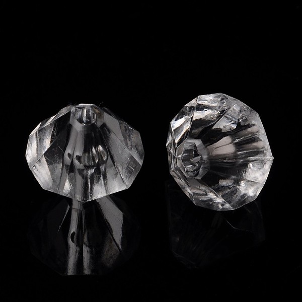 PandaHall Faceted Bicone Transparent Acrylic Beads, Dyed, Clear, 12mm, Hole: 2mm; about 550pcs/500g Acrylic Bicone Clear PandaHall Faceted Bicone Transparent Acrylic Beads, Dyed, Clear, 12mm, Hole: 2mm; about 550pcs/500g Acrylic Bicone Clear