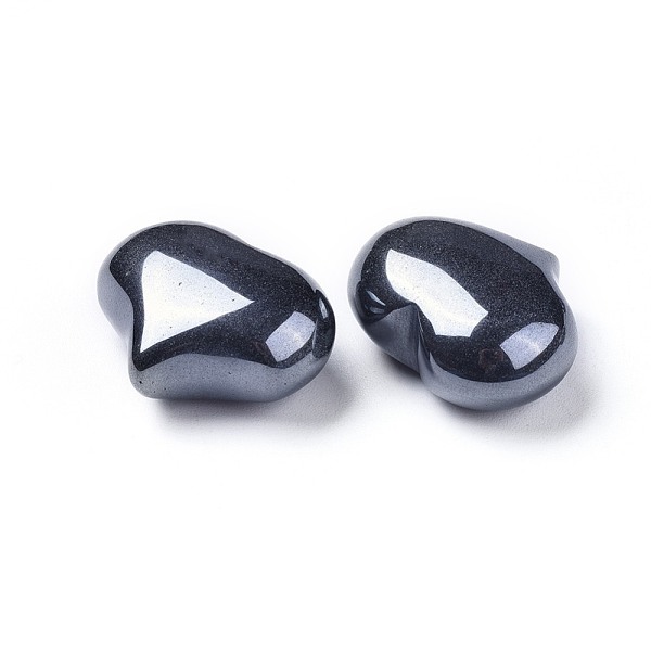 

PandaHall Non-magnetic Synthetic Hematite Beads, No Hole/Undrilled, Heart, 20x25x11~13mm Non-magnetic Hematite Heart
