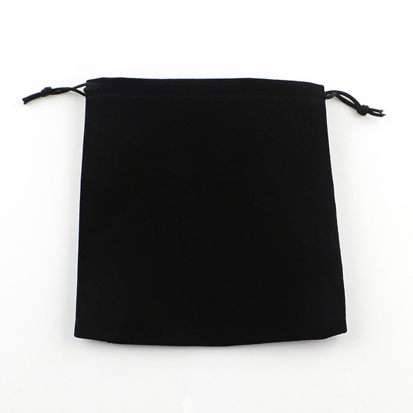 

PandaHall Velvet Jewelry Bag, Rectangle, Black, 17x15cm Velvet Black