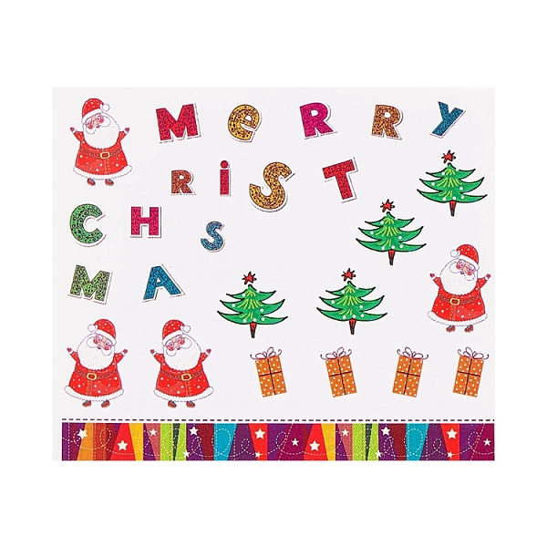 

PandaHall 3D Christmas Nail Stickers, Water Transfer Stickers Santa Claus Elk Tree Bell Sock Designs Sticker, for Xmas Winter Fingernails...