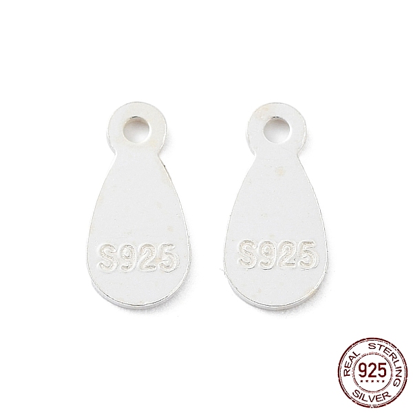 

PandaHall 925 Sterling Silver Chain Extender Drop, Extender Chain Tabs, Teardrop, with S925 Stamp, Silver, 8x3.5x0.5mm, Hole: 0.9mm Sterling...