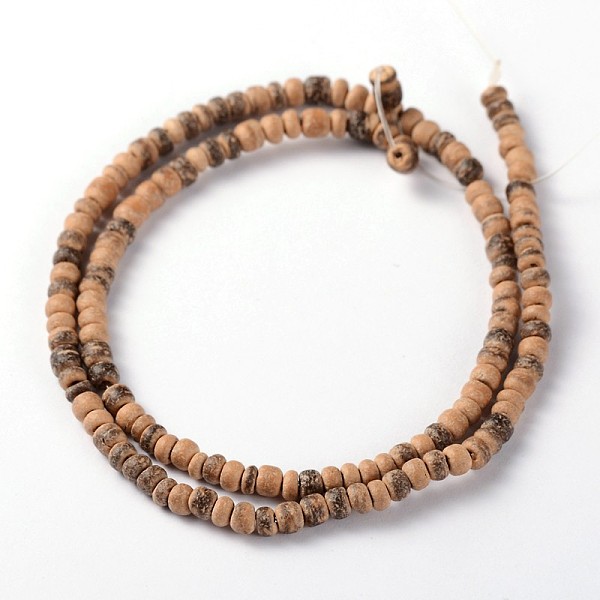 

PandaHall Natural Coconut Rondelle Bead Strands, 4x1.5~4.5mm, Hole: 1mm, about 144pcs/strand, 15 inch Coconut Rondelle