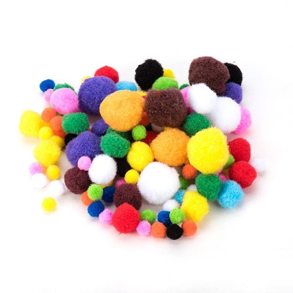 10 Mm A 30 Mm Mezclado Tamaños Multicolor Surtido De Pompones Bolas Sobre 550pcs Para Diy Muñeca Artesanía Decoración Del Partido