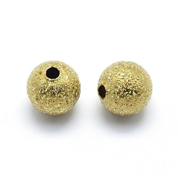 

PandaHall Brass Textured Beads, Lead Free & Cadmium Free & Nickel Free, Round, Raw(Unplated), 8mm, Hole: 1mm Brass Round