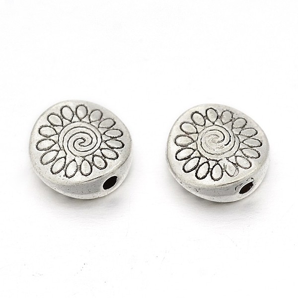 

PandaHall Tibetan Style Alloy Beads, Lead Free & Nickel Free & Cadmium Free, Flat Round, Antique Silver, about 8.5mm long, 8.5mm wide, 3.5mm...