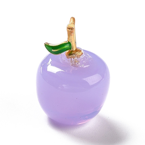 

PandaHall Handmade Lampwork Pendants, with Brass Findings, Cadmium Free & Lead Free, Matte Gold Color, Apple, Lilac, 19x14mm, Hole: 4x2.2mm..., Purple