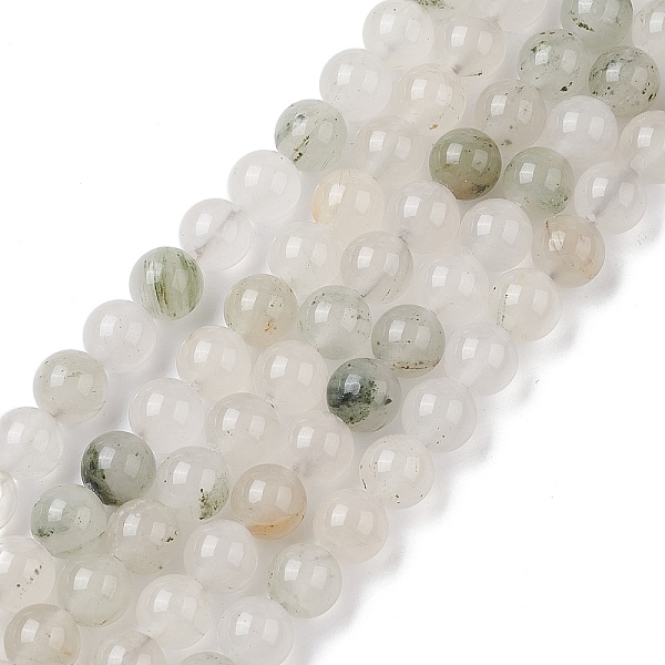 

PandaHall Natural Quartz Beads Strands, Round, 8~8.5mm, Hole: 1mm, about 47pcs/strand, 15.08 inch(38.3cm) Other Quartz Round