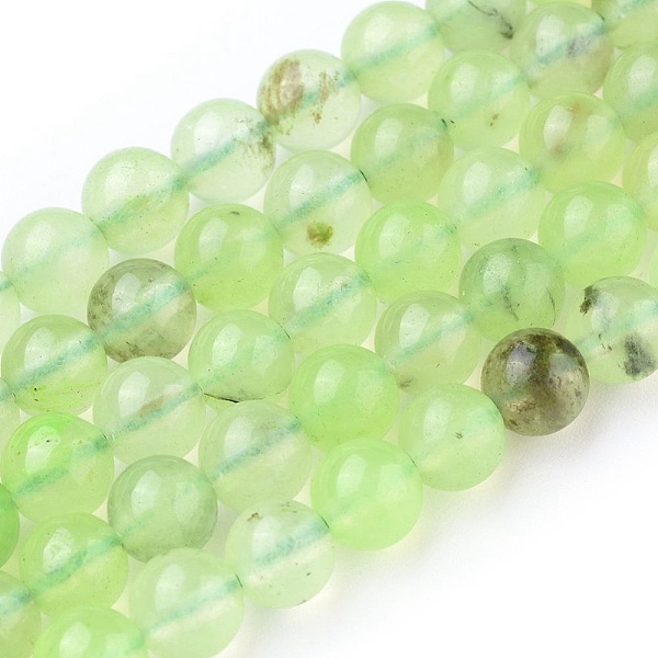 

PandaHall Natural Prehnite Beads Strands, Round, 6.5~7mm, Hole: 1mm, about 62pcs/strand, 15.3~15.5 inch(39~39.5) Prehnite Round