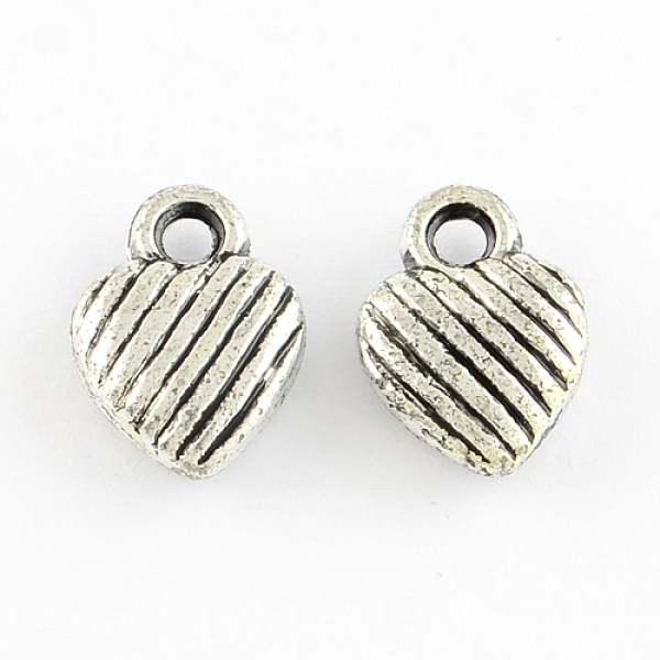 

PandaHall Antique Silver Acrylic Pendants, Heart with Black Stripe, 12x8.5x4mm, Hole: 2mm, about 2780pcs/500g Acrylic Heart